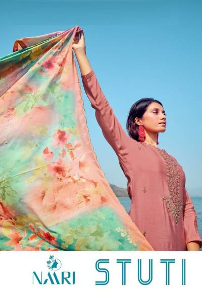 Stuti By Naari Attractive Embroidery Summer Wear Salwar Suit Collection